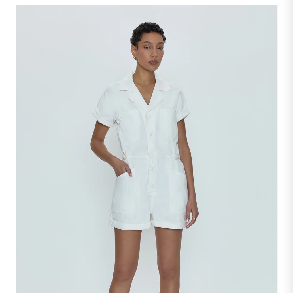 Pistola Parker Romper - Ecru
